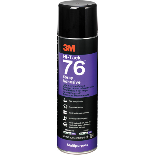76 High Tack Adhesive, Clear, Aerosol Can Duraquip Inc