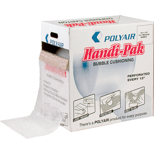 Handi-Pak Bubble Sheet Dispenser, 175' x 12", Bubble Size 3/16" Duraquip Inc