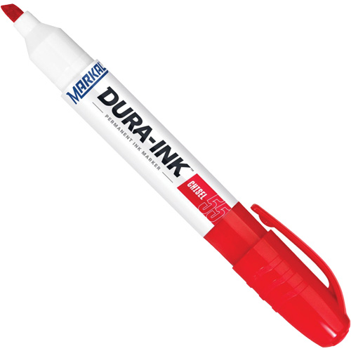 Marqueur Dura-Ink no 55, Rouge, Pointe Ciseau Duraquip Inc