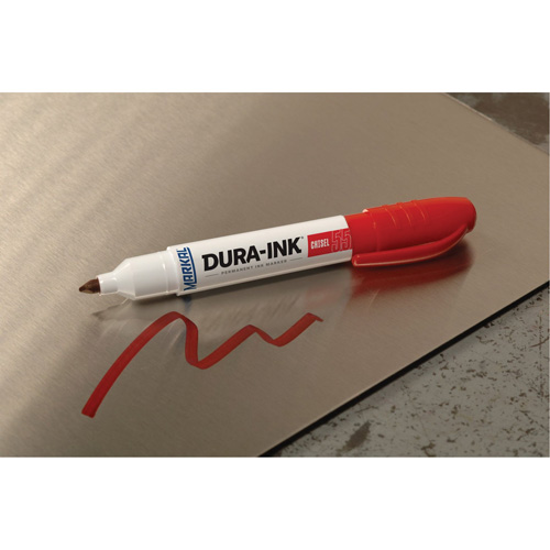 Marqueur Dura-Ink no 55, Rouge, Pointe Ciseau Duraquip Inc