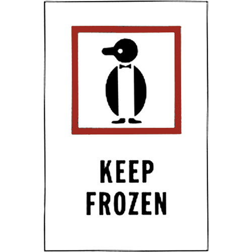 "Keep Frozen" Special Handling Labels, 6" L x 4" W, Red on White Duraquip Inc