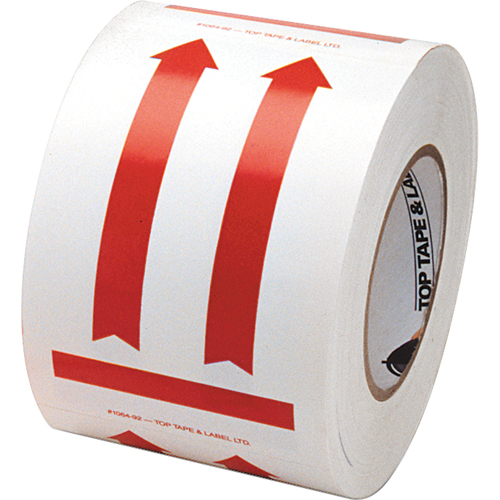 This Side Up Pictogram Special Handling Labels, 6" L x 4" W, Red on White Duraquip Inc