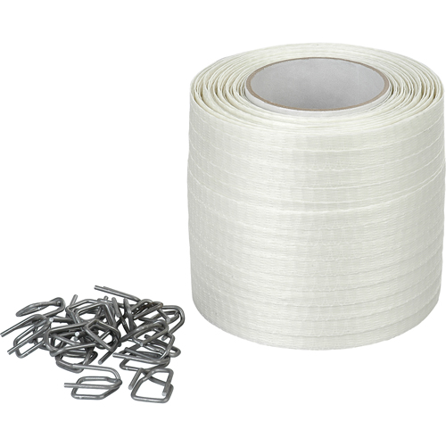 Woven Cord Strapping, Polyester, 1/2" W x 750' L Duraquip Inc