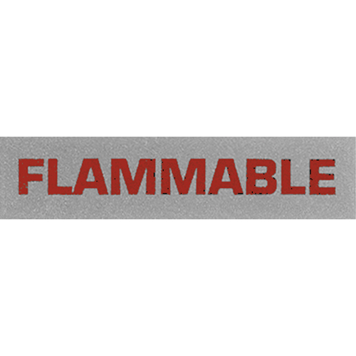"Flammable" Special Handling Labels, 5" L x 2" W, Black on Red Duraquip Inc