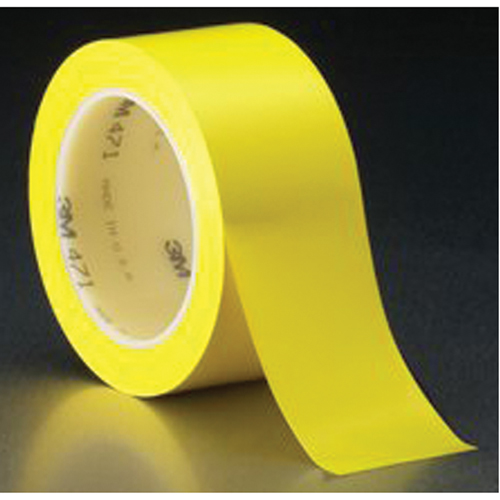 Ruban en vinyle 471, 50,8 mm (2") la x 32,9 m (108') lo, 5,3 mils, Jaune Duraquip Inc