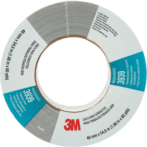 Ruban adh&eacute;sif 3939, 9 mils, Argent, 48 mm (2") x 55 m (180') Duraquip Inc
