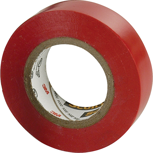 Scotch&reg; 35 Colour Coded Tape, 12.7 mm (1/2") x 6.1 m (20'), Red, 7 mils Duraquip Inc