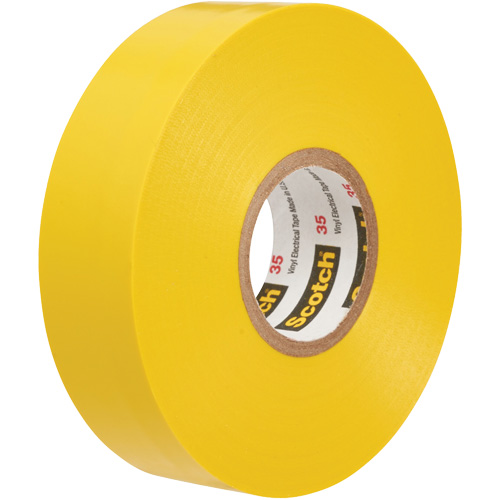 Scotch&reg; 35 Colour Coded Tape, 12.7 mm (1/2") x 6.1 m (20'), Yellow, 7 mils Duraquip Inc
