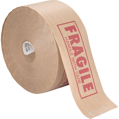 Pre-Printed Gummed Tapes, 76 mm (3") x 137 m (449.475'), Kraft Duraquip Inc