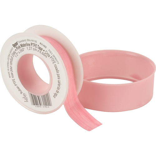 Teflon&reg; Tape - Water Lines Thread, 260" L x 1/2" W, Pink Duraquip Inc