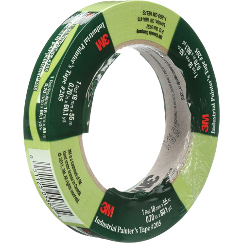 Industrial Painter's Tape 205, 18 mm (3/4") x 55 m (180'), Green Duraquip Inc