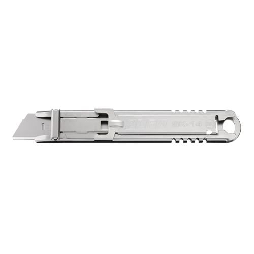 Self-Retracting Safety Knife, 14.5 mm, Stainless Steel, Stainless Steel Handle Duraquip Inc
