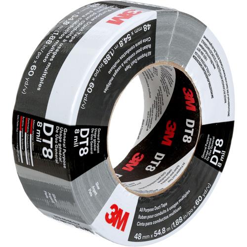 Ruban adh&eacute;sif tout usage DT8, 8 mils, Argent, 48 mm (2") x 55 m (180') Duraquip Inc