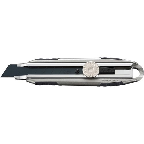 Knife with Ratchet Lock, 18 mm, Carbon Steel, Heavy-Duty, Aluminum Handle Duraquip Inc
