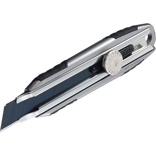 Knife with Ratchet Lock, 18 mm, Carbon Steel, Heavy-Duty, Aluminum Handle Duraquip Inc