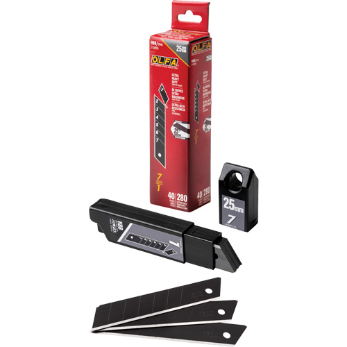 Ultra-Sharp Black Replacement Blades, Snap-Off Style Duraquip Inc