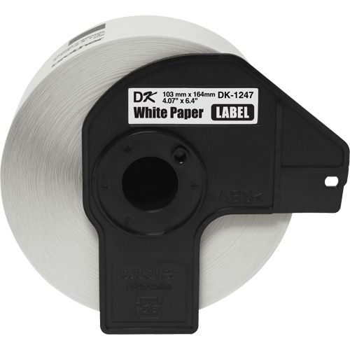 Large Die-Cut Shipping Labels, 4" W x 6-2/5" L, White Duraquip Inc