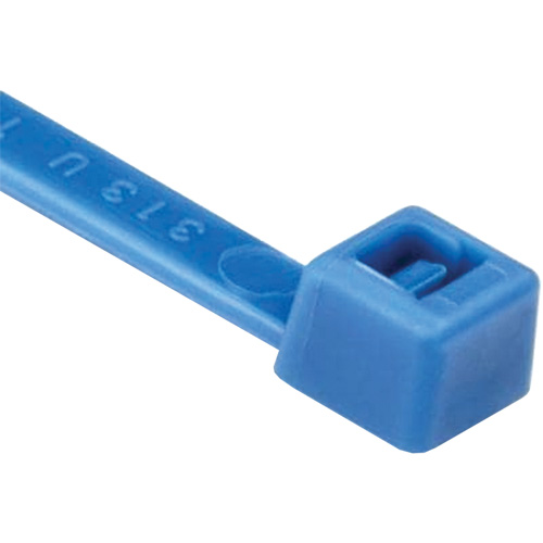 Attaches de c&acirc;bles s&eacute;rie T, Longueur 8", R&eacute;sistance &agrave; la traction 50 lb, Bleu Duraquip Inc