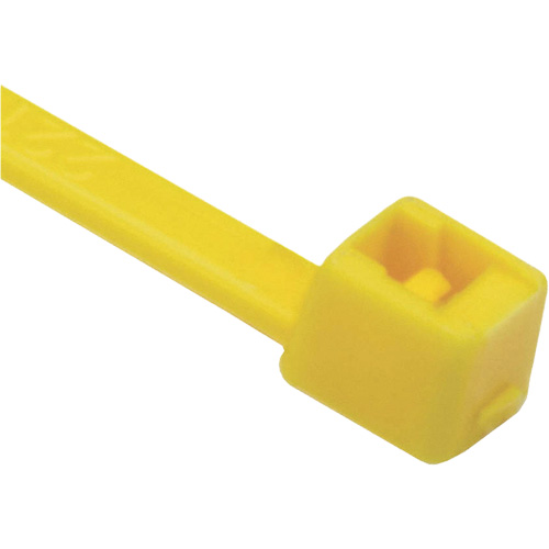 Attaches de c&acirc;bles s&eacute;rie T, Longueur 8", R&eacute;sistance &agrave; la traction 50 lb, Jaune Duraquip Inc