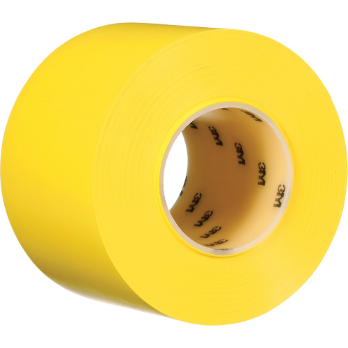 Durable Floor Marking Tape 971, 4" x 108', Vinyl, Yellow Duraquip Inc