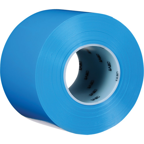 Durable Floor Marking Tape 971, 4" x 108', Vinyl, Blue Duraquip Inc