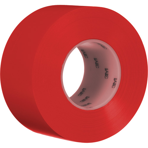 Durable Floor Marking Tape 971, 3" x 108', Vinyl, Red Duraquip Inc