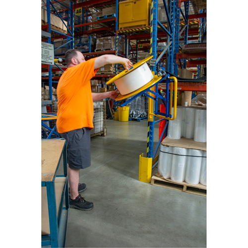 Strapping Dispenser, Polyester/Steel/Polypropylene Straps, 16"/8" Core Dia., 3"/8"/6" Roll Width Duraquip Inc