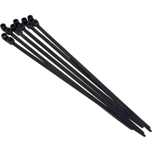 Attache-c&acirc;ble &agrave; visser, Longueur 8", R&eacute;sistance &agrave; la traction 50 lb, Noir Duraquip Inc