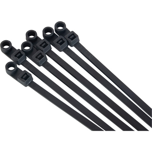Attache-c&acirc;ble &agrave; visser, Longueur 8", R&eacute;sistance &agrave; la traction 50 lb, Noir Duraquip Inc