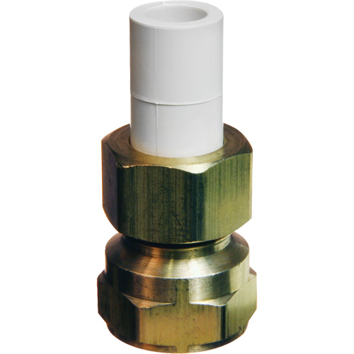 Transition Adapter, 1/2" Dia., Brass/CPVC Duraquip Inc