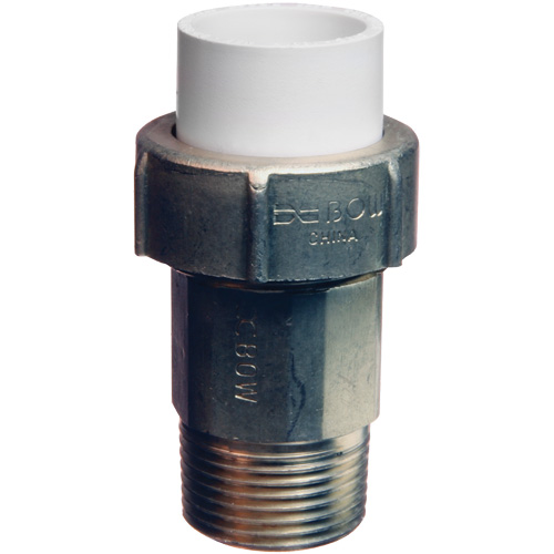 Pipe Union, 1" x 3/4", Brass/CPVC, Hub x Pex Barb Duraquip Inc