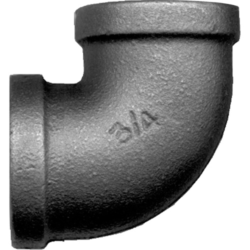 90° Female Pipe Elbow, FPT, Black Iron, 1-1/2" Duraquip Inc