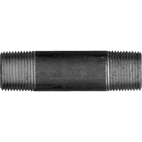 Long Pipe Nipple, Black Iron, 3/8", NPT x NPT Duraquip Inc