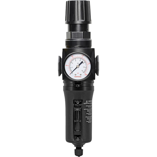 Filtre/r&eacute;gulateur drain manuel avec bol en m&eacute;tal Modulair 300, 1/4" NPT, 250 PSI, Capacit&eacute; de 5,1 oz liq. Duraquip Inc