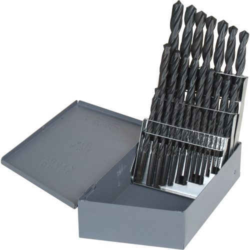 Hyper Jobber Length Drill Bit Set, 29 Pieces, High Speed Steel Duraquip Inc