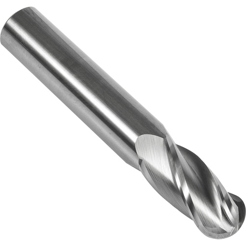 S238 30° Ball Nose End Mill, 1/16" Dia., 1-1/2" L, 4 Flutes, 1/8" Shank, Carbide Duraquip Inc