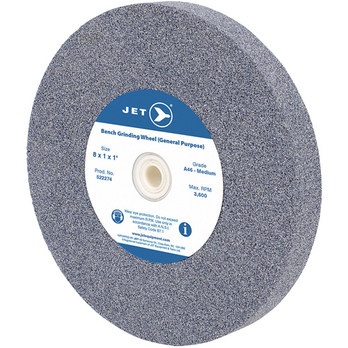 Meule d'&eacute;tabli tout usage A810M, 8" x 1", Arbre de 1" Duraquip Inc