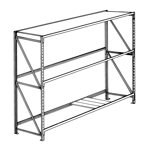 Pronto Bulk Storage Racks - 22-Ga. Shelf Panels, Galvanized Steel, 24" W x 6" D Duraquip Inc