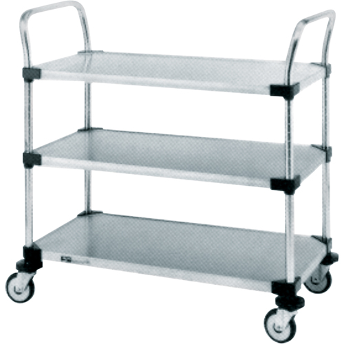 Standard-Duty Utility Carts, 2 Tiers, 18" W x 39" H x 36" D, 500 lbs. Capacity Duraquip Inc