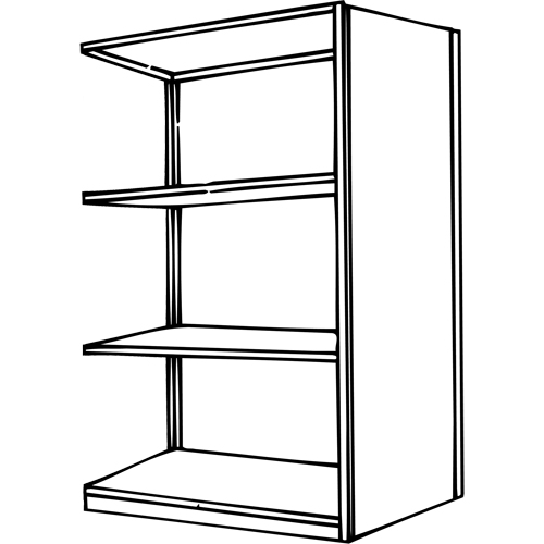 Interlok Shelving Unit, Steel, Boltless, 800 lbs. Capacity, 36" W x 76" H x 18" D Duraquip Inc