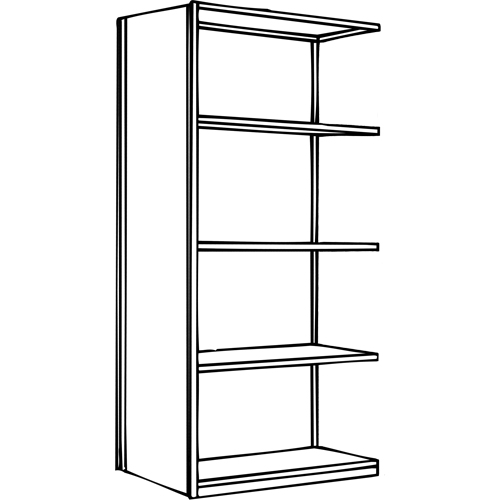 Interlok Shelving Unit, Steel, Boltless, 800 lbs. Capacity, 36" W x 100" H x 24" D Duraquip Inc