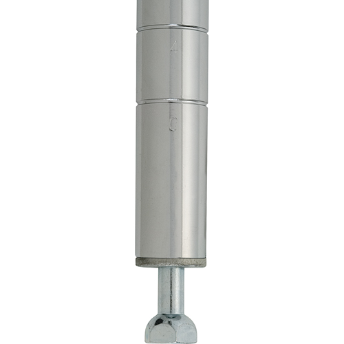 Pieds de nivellement pour &eacute;tag&egrave;re en treillis chromat&eacute; Duraquip Inc