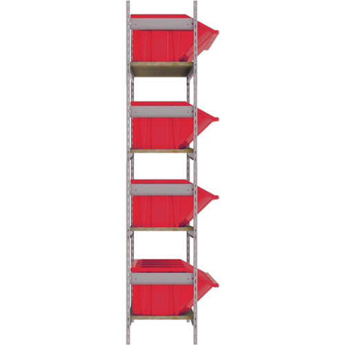&eacute;tag&egrave;res larges avec bacs g&eacute;ants en plastique, Acier, Sans boulons, Capacit&eacute; 800 lb, 66" la x 72" h x 18" p Duraquip Inc