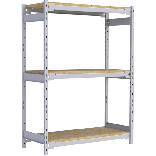 Wide Span Record Storage Shelving, Steel, 3 Shelves, 42" W x 18" D x 60" H Duraquip Inc