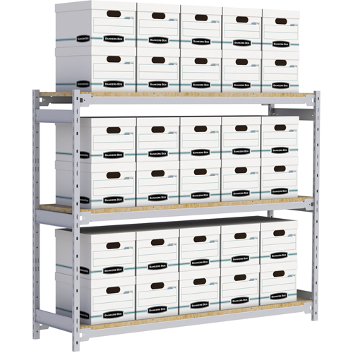 &eacute;tag&egrave;re-classeur de grande largeur, Acier, 3 Tablettes, 72" la x 18" p x 60" h Duraquip Inc