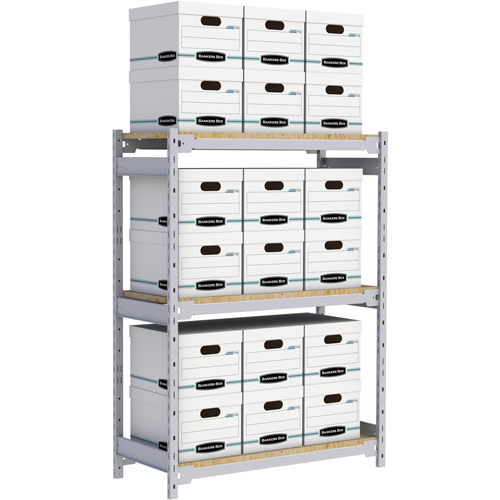 &eacute;tag&egrave;re-classeur de grande largeur, Acier, 3 Tablettes, 42" la x 18" p x 60" h Duraquip Inc