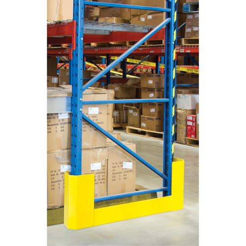 Racking Aisle Protectors, 3" W x 47" L x 16" H, Safety Yellow Duraquip Inc