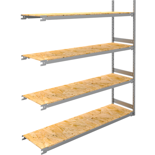 Wide Span Record Storage Shelving, Steel, 4 Shelves, 72" W x 18" D x 84" H, Add-On Kit Duraquip Inc