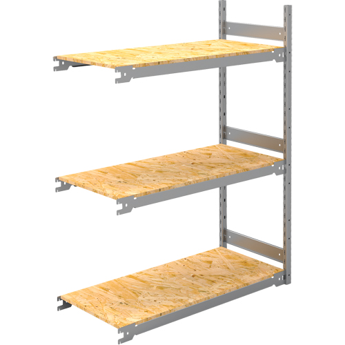Wide Span Record Storage Shelving, Steel, 3 Shelves, 42" W x 18" D x 60" H, Add-On Kit Duraquip Inc