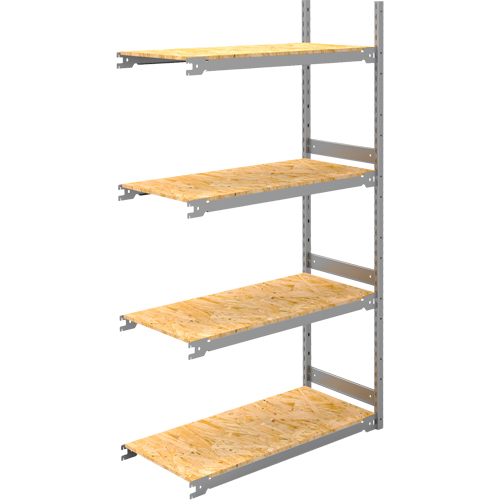 Wide Span Record Storage Shelving, Steel, 4 Shelves, 42" W x 18" D x 84" H, Add-On Kit Duraquip Inc